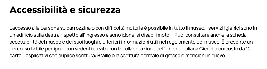 accessibilità e sicurezza