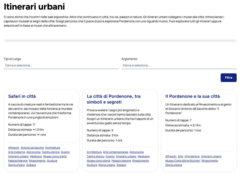 itinerari urbani