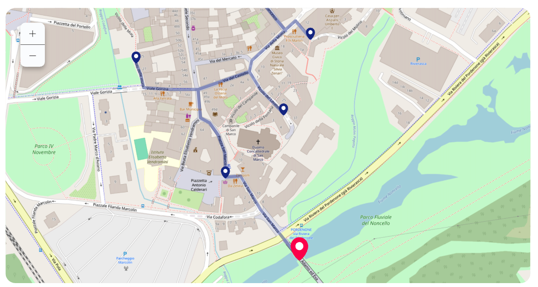mappa itinerari