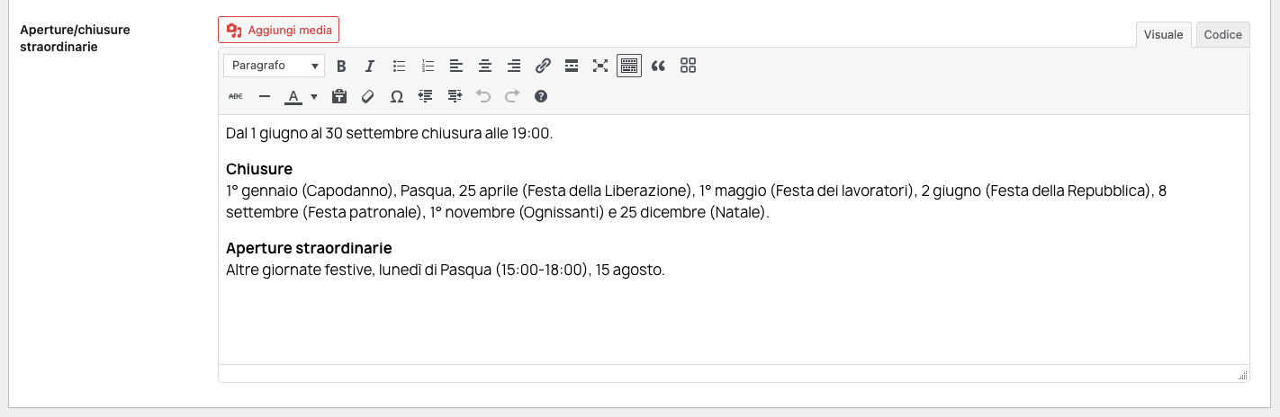 orario extra