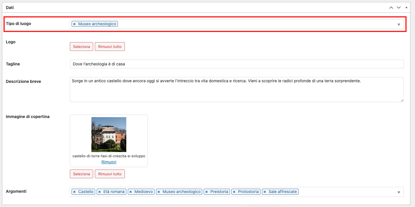 modificare tipologia