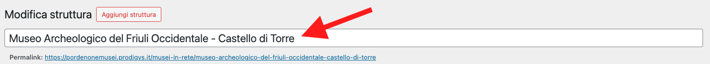 modificare titolo