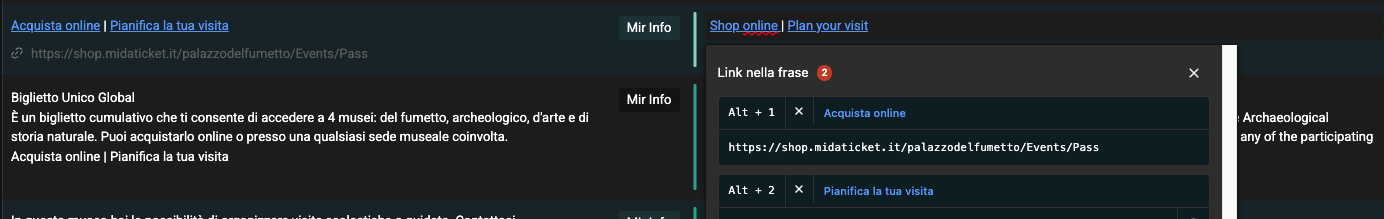 traduzione link